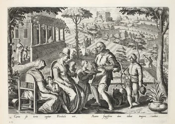 Birdcatchers Selling Dead Birds, plate 76, illustration from 